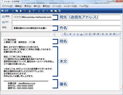 就活メールの書き方 就活メールテンプレ